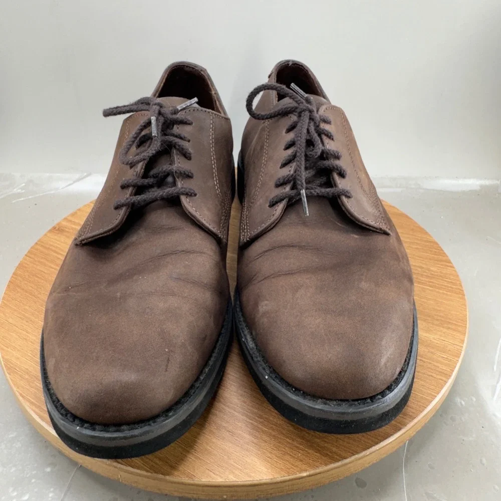 Dexter Mens Oxford Shoes 12 M Brown Suede Made in USA Vintage Derby Academia
